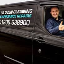GS Appliance engineer in the company van, Colchester